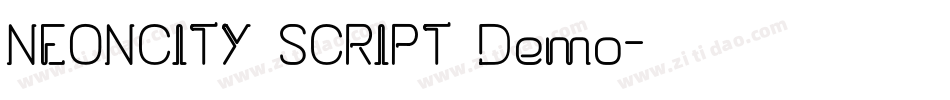 NEONCITY SCRIPT Demo字体转换